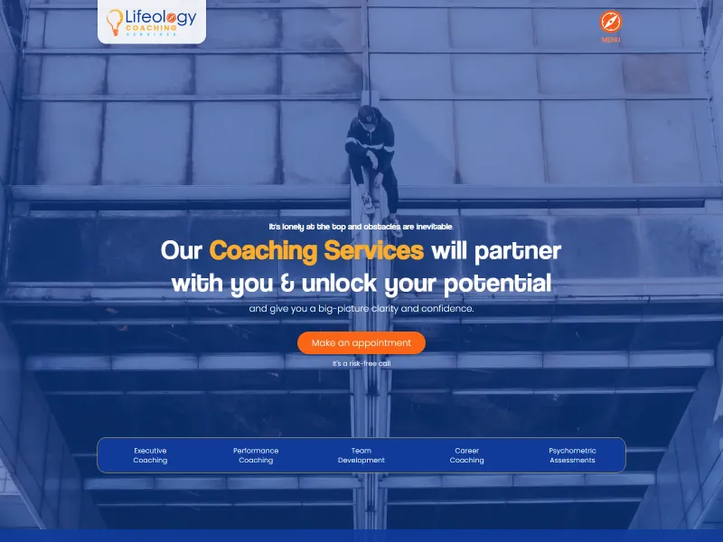 Screenshot of the Lifeology homepage