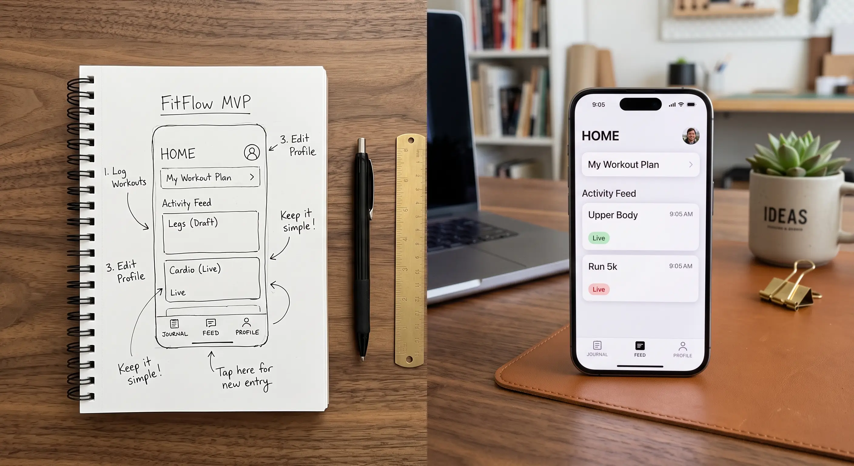 A bare basic mobile app as version 1
