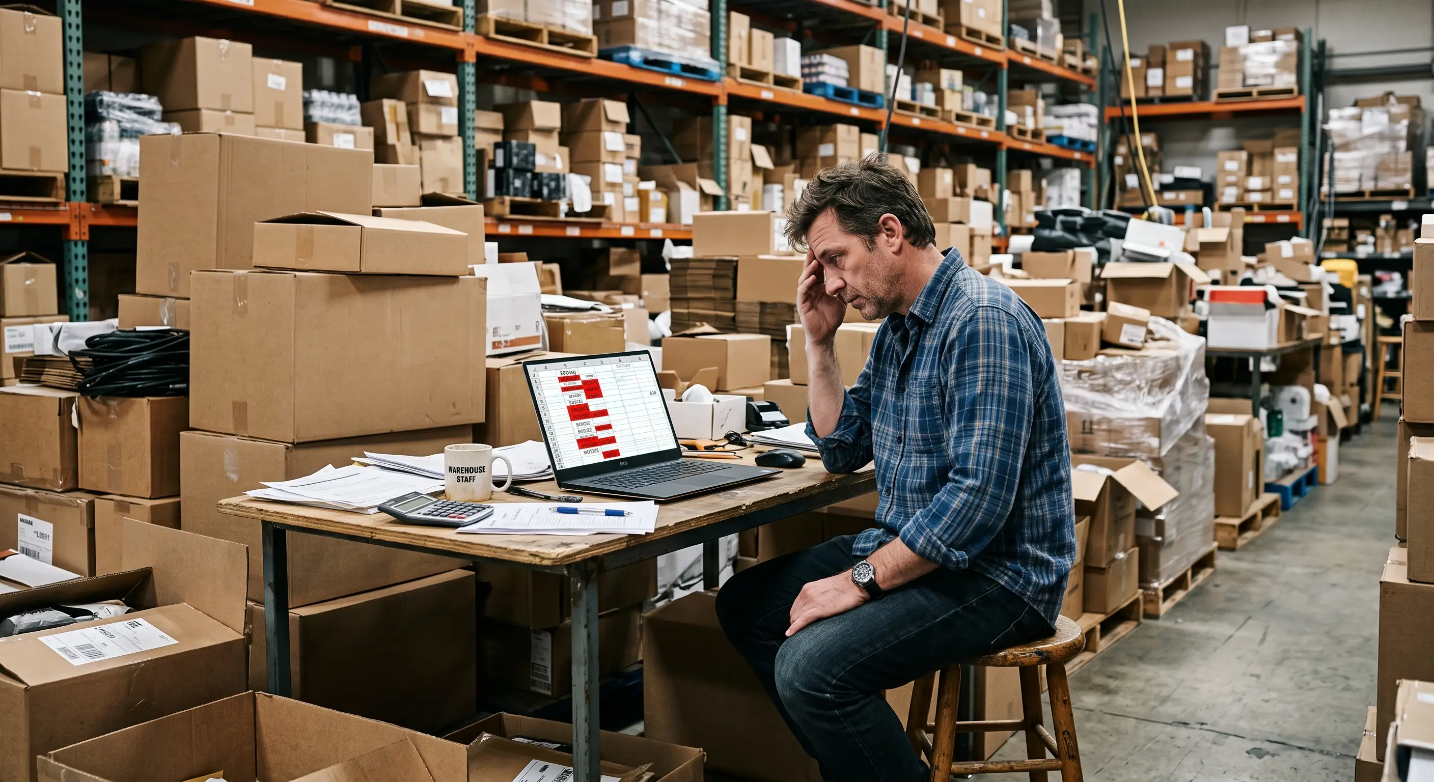 A business owner feeling the stress of taking a risk. 